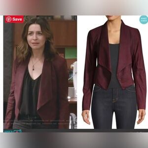 Alice + Olivia red suede Harvey jacket size medium